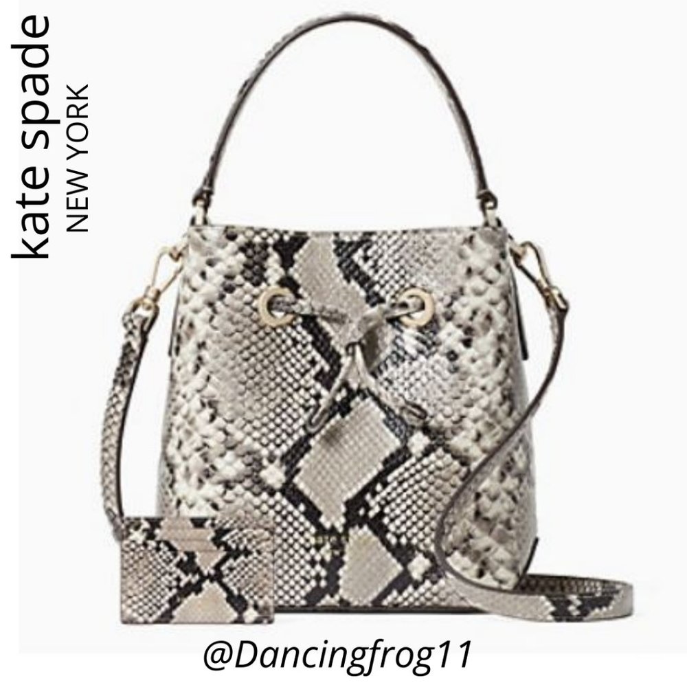 New Kate Spade Exotic Bucket Bag & Card Holder Set
